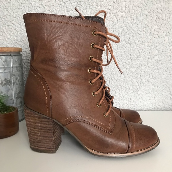 Forever 21 Shoes - Chunky Heel Combat Booties